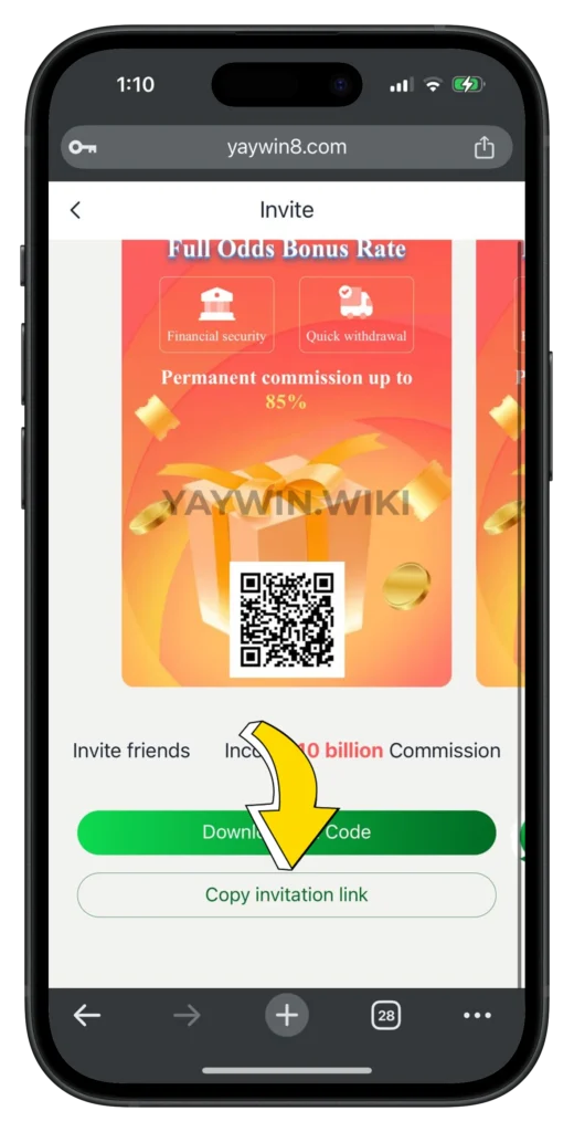 yaywin-invitation-link